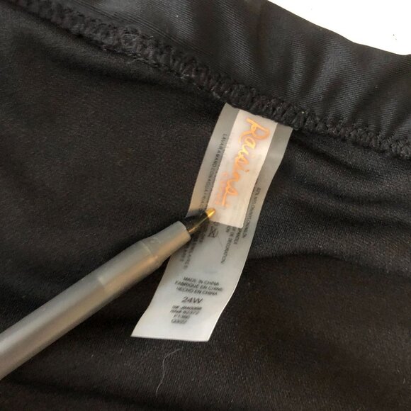 Raisins Curve Plus Size Calina Solids Echo Skirt Swim Bikini Bottom Black 24W - Picture 5 of 7